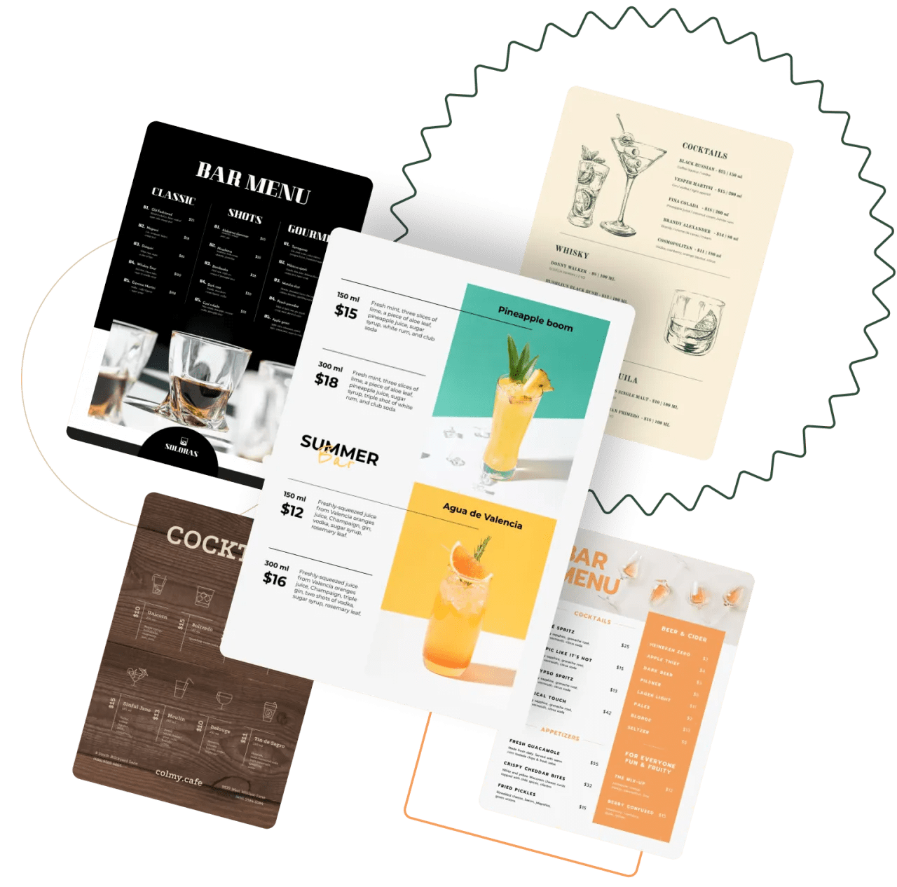 Drink Menu Maker Free Online Cocktail Menu Templates