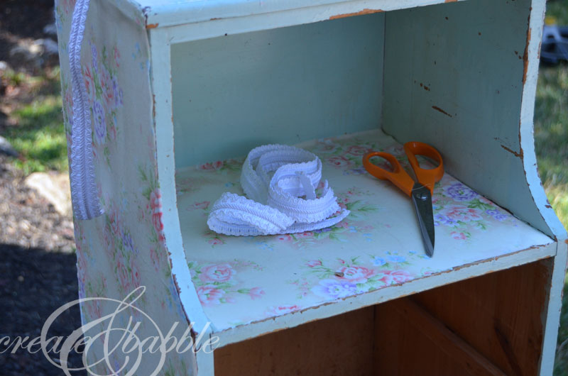 Fabric Covered Nightstand Create and Babble