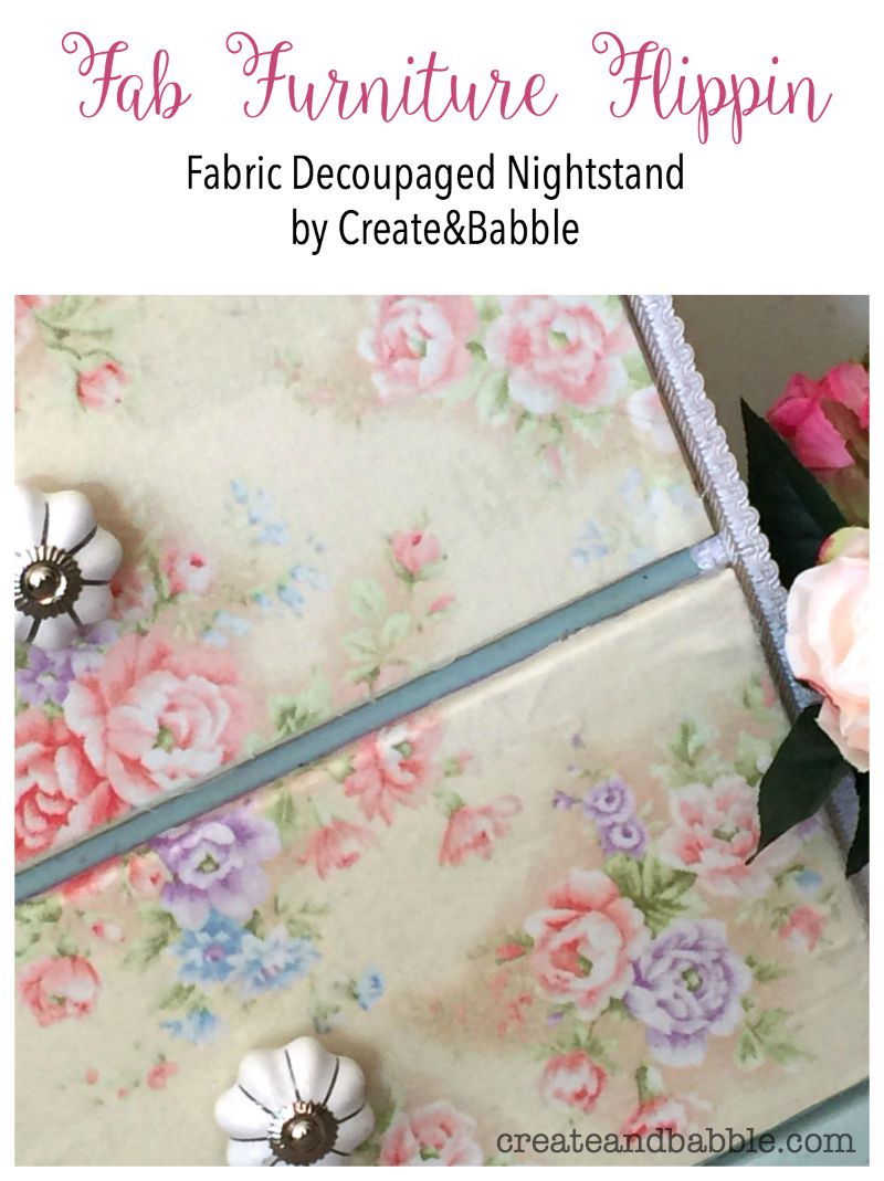 Fabric Covered Nightstand Create and Babble
