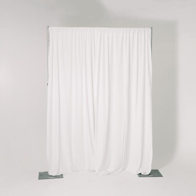 12 foot high pipe drape white velour ft rentals Orange County CA
