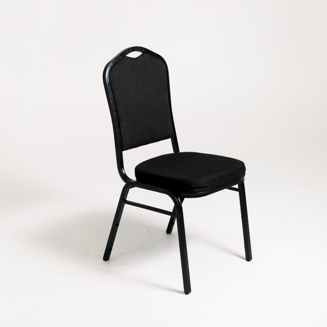 Stacking padded chair black / black rentals Orange County CA Where to