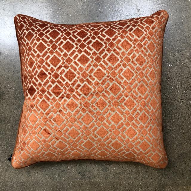 Pillow orange diamond design rentals Orange County CA Where to rent pillow orange diamond