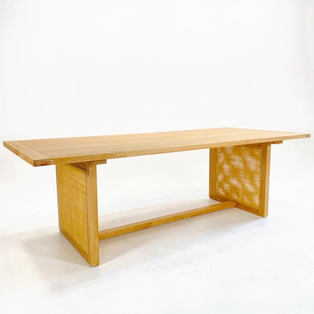 Florence table rattan natural oak rentals Orange County CA Where to rent florence table rattan