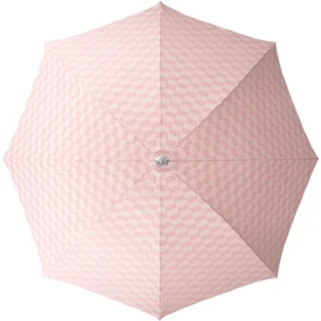 6 foot petite fringe umbrella pink check rentals Orange County CA