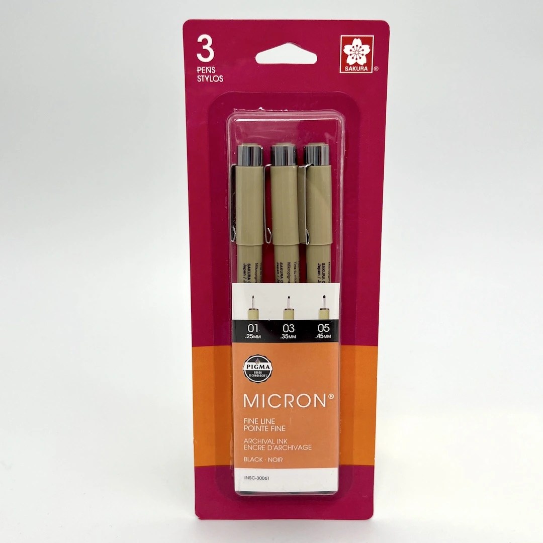 Pigma Micron Pen Set Black Create Art Studio