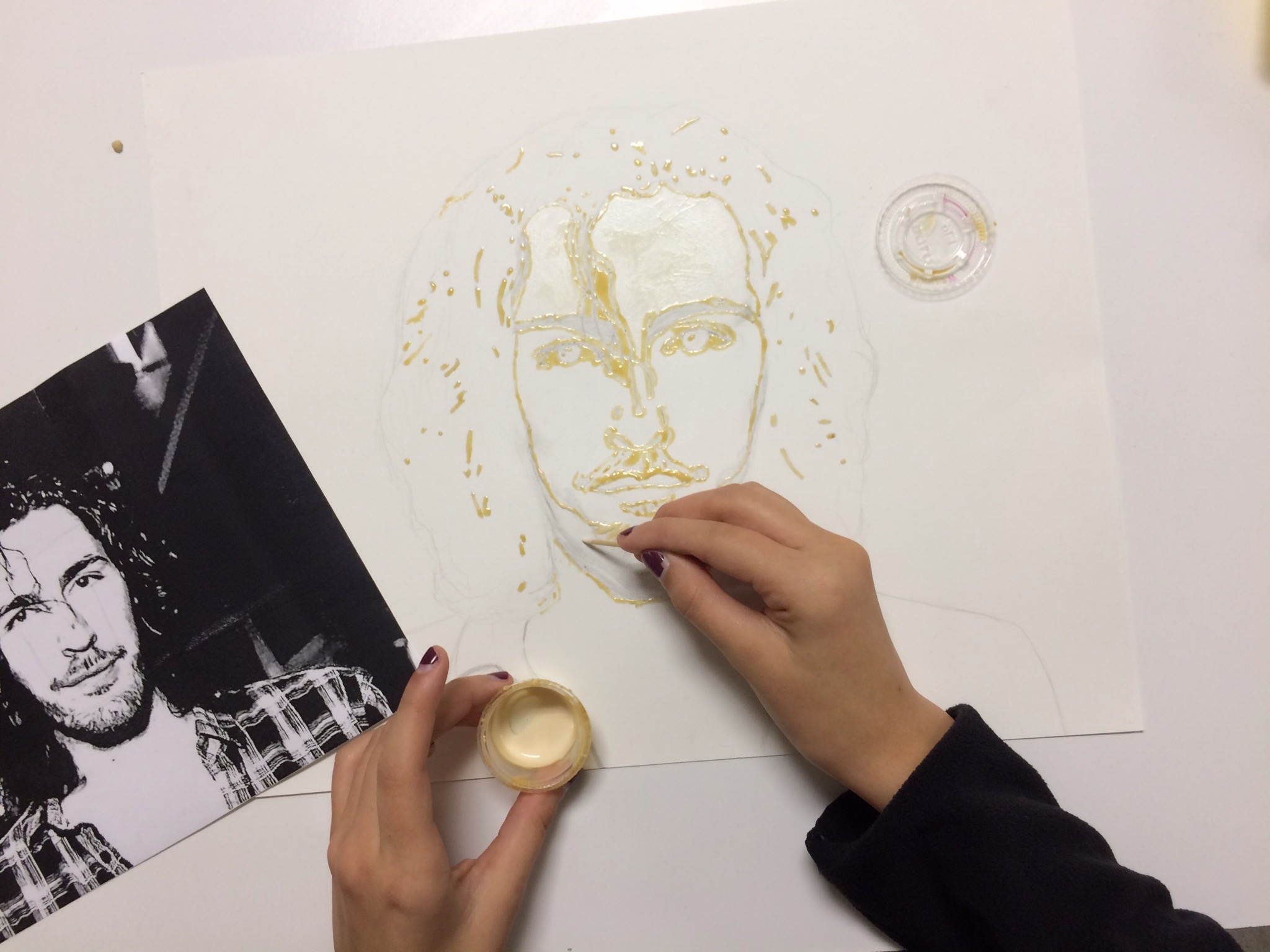 Watercolor Pouring and Masking Portrait Art Lesson Create Art with ME