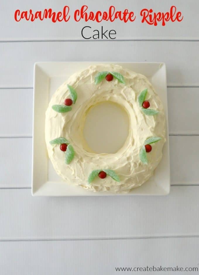 Caramel Chocolate Ripple Cake Christmas Wreath Create Bake Make