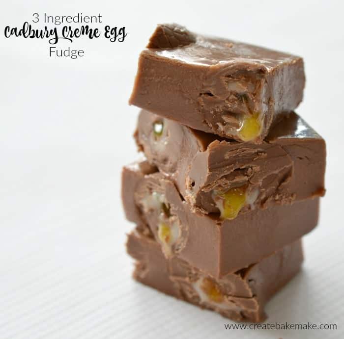 Three Ingredient Cadbury Creme Egg Fudge Create Bake Make