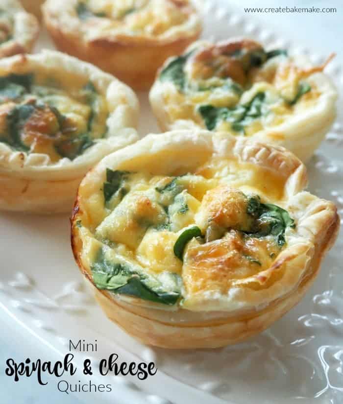 Mini Spinach and Cheese Quiche Recipe Create Bake Make