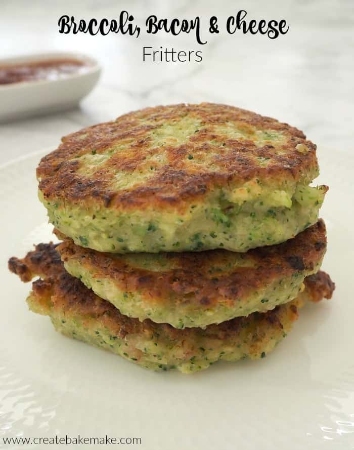 Broccoli Bacon and Cheese Fritters Create Bake Make