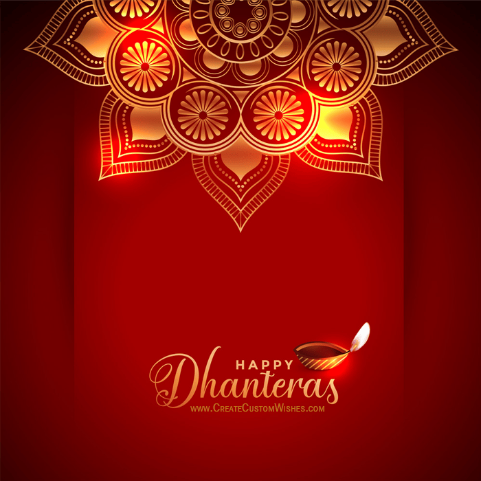 Happy Dhanteras Image with Message Create Custom Wishes