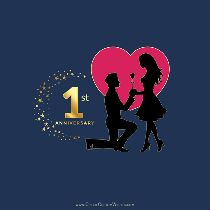 Create 1st Marriage Anniversary eCard Create Custom Wishes