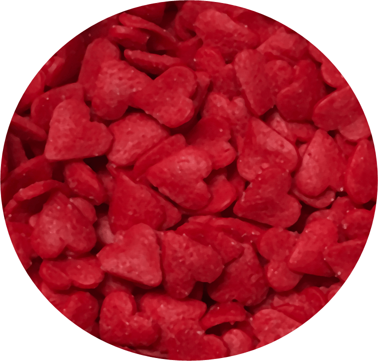 Red Hearts Edible Confetti Quins 4oz ⋆ Create Distribution Cake Supplies