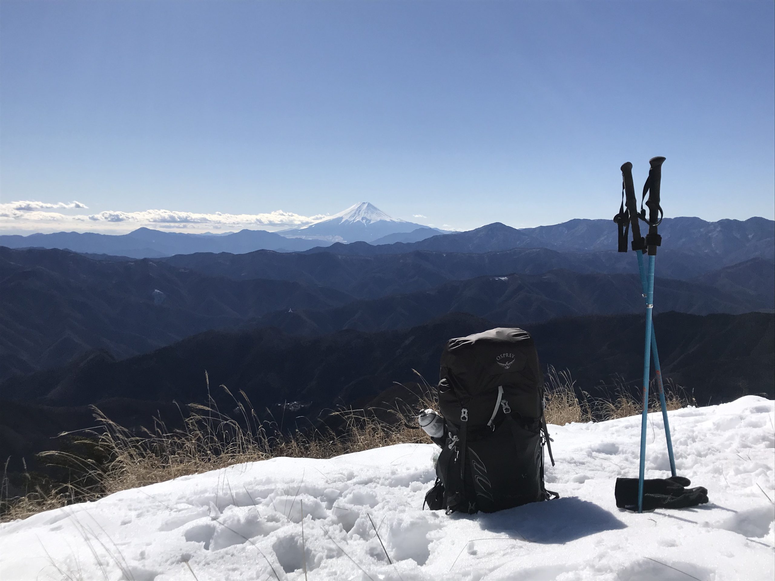 鷹ノ巣山で富士の絶景