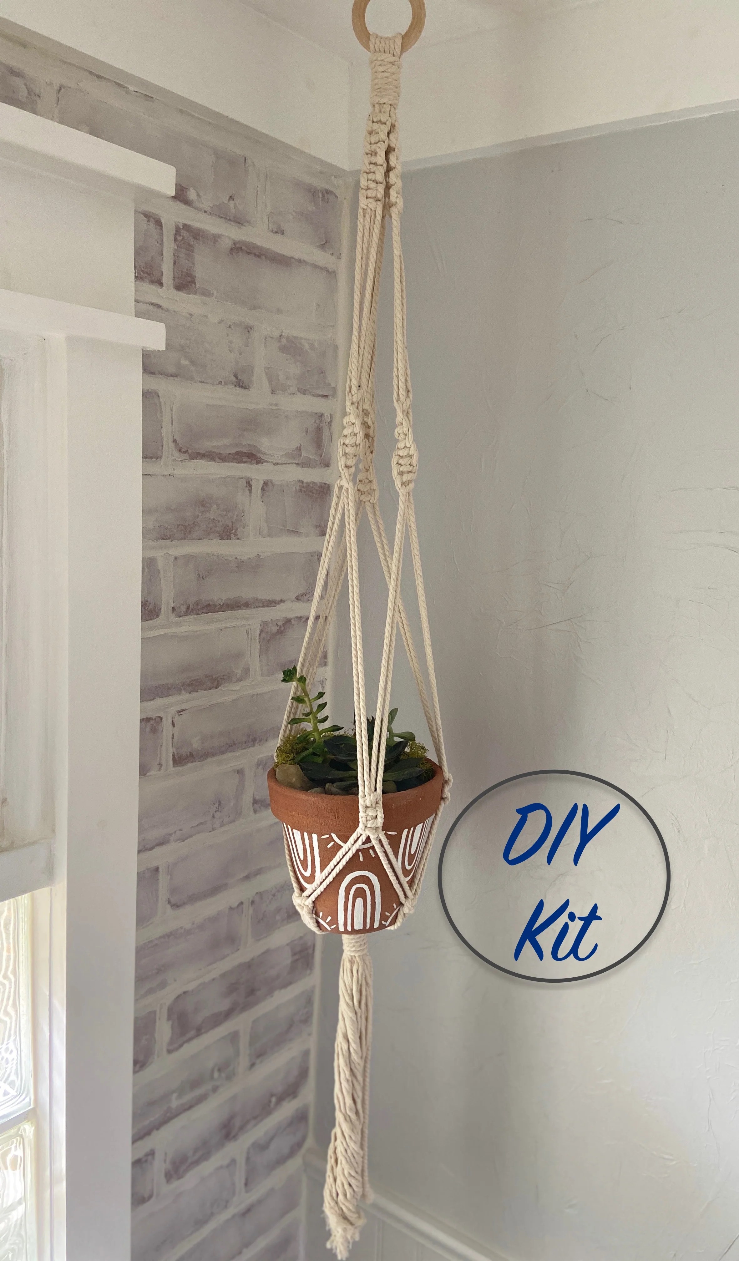 The Spiral Macrame Plant Hanger Kit Create Flow Buffalo