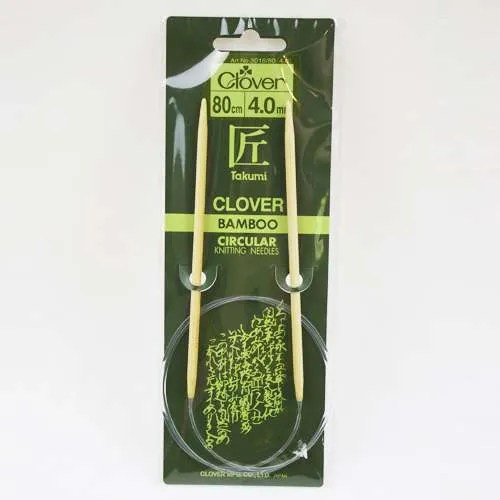 Clover Bamboo Circular Knitting Needles Create in Stitch