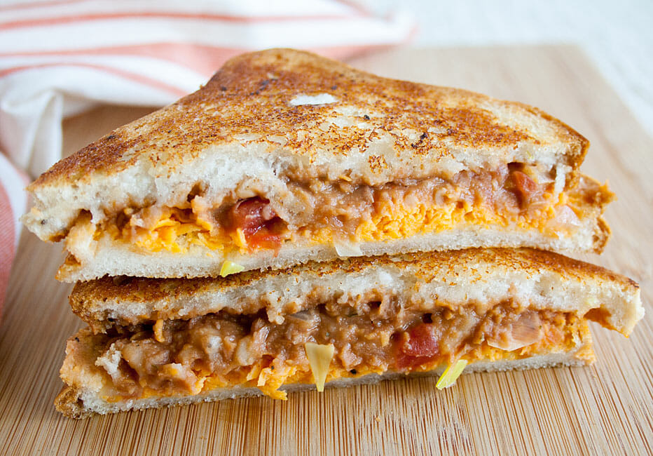 Refried Bean Grilled Cheese Create Mindfully