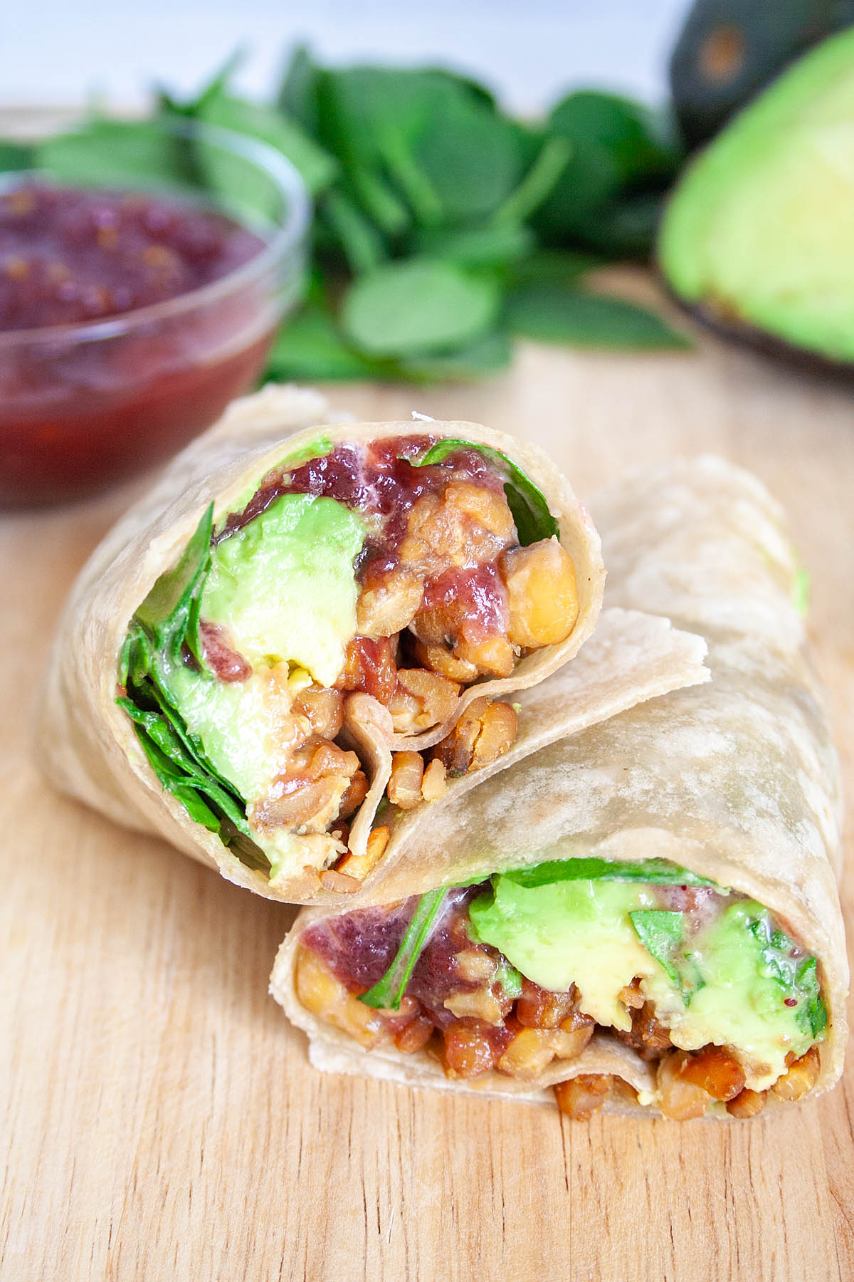 Tempeh Avocado Wrap Create Mindfully