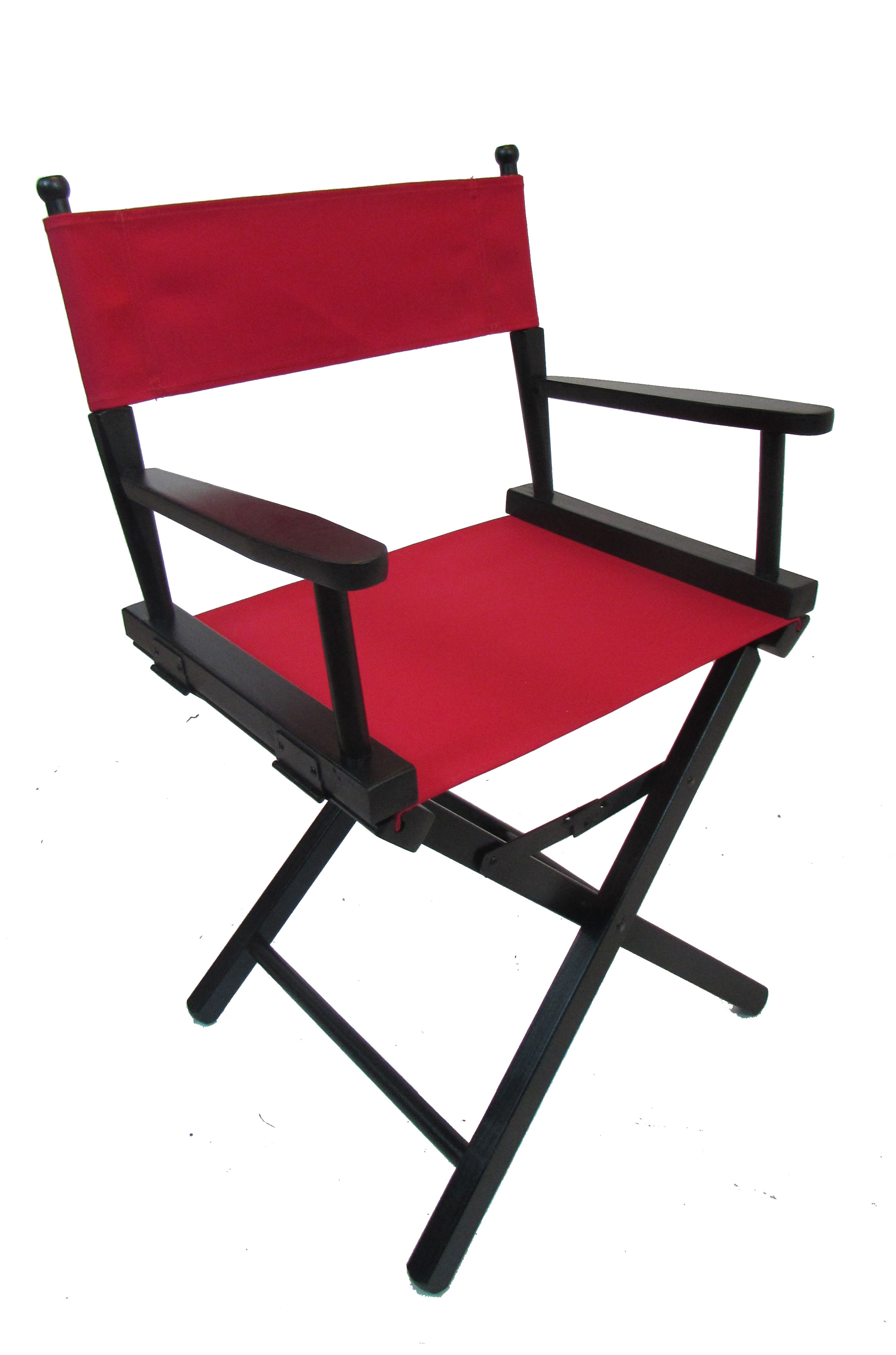 EMBROIDERED Table Height BLACK Frame Directors Chairs (18" Seat Height