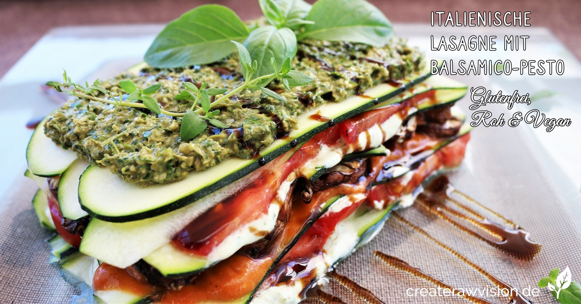 Lasagne mit Balsamico Pesto Glutenfrei, Roh & Vegan « CreateRawVision
