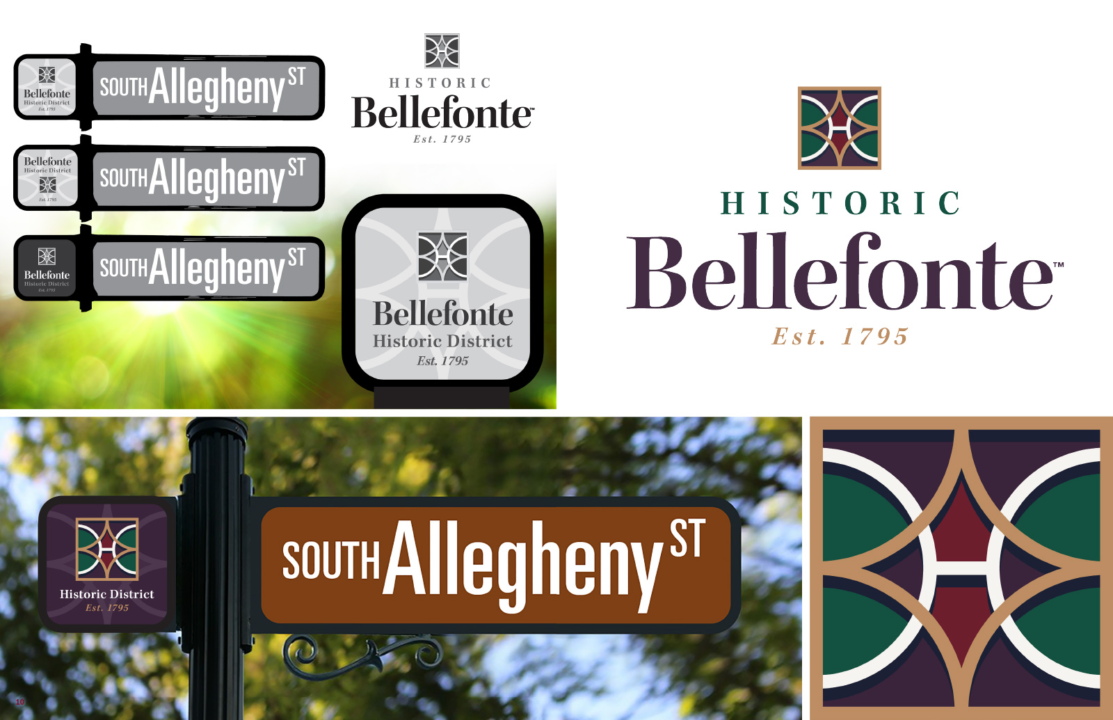 Bellefonte Borough Wayfinding System, Signage, Branding