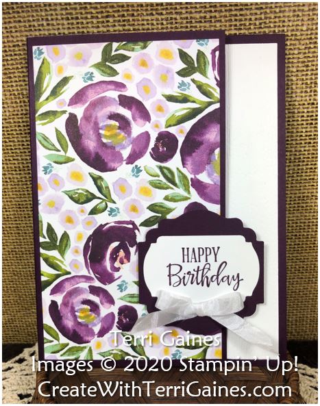Fun Fold Card showcasing Beautiful Floral Designer Paper - Create With ...