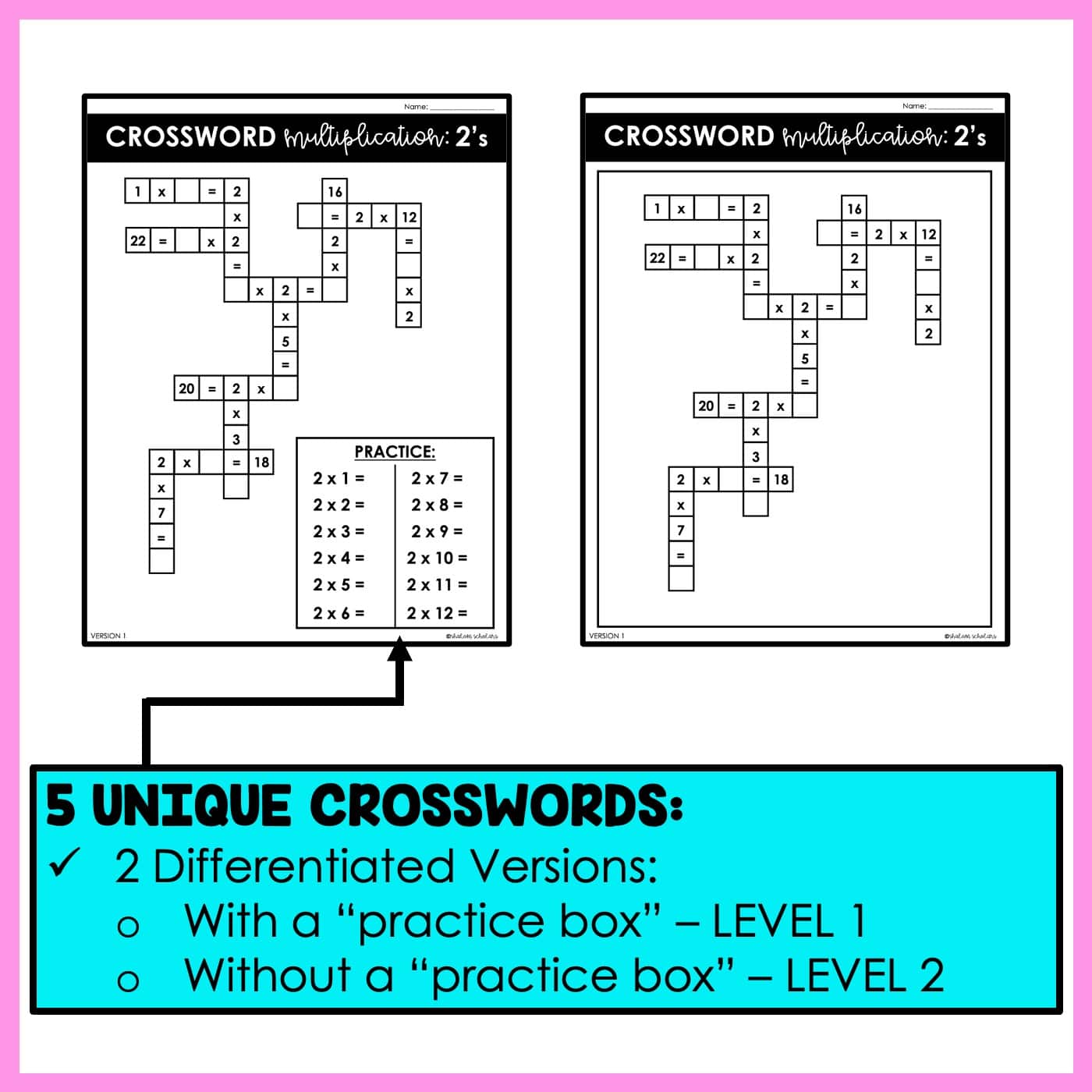 Multiplication Fact Practice Worksheets Math Fact Fluency Activities (5s) Create Your Homeschool