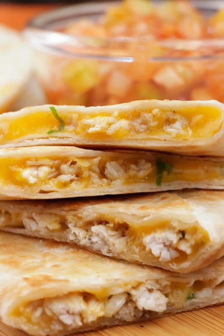Easy Mini Quesadillas Best Homemade Chicken Quesadilla Recipe