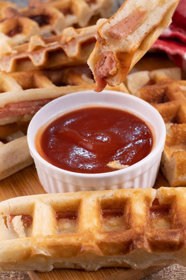 Easy Corn Dogs Best Homemade Stuffed Corn Dog Waffle Sticks Recipe