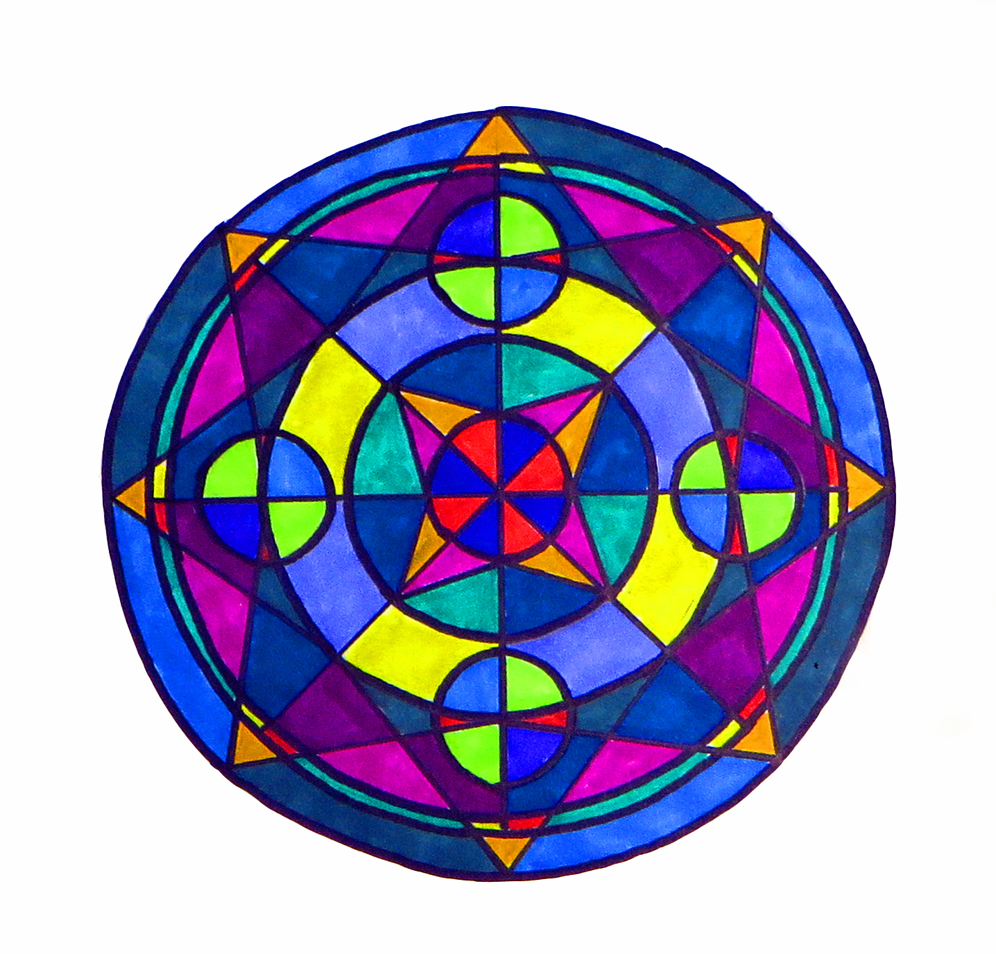 Romanesque Period Rose Window (Colored Marker) Creating a Masterpiece