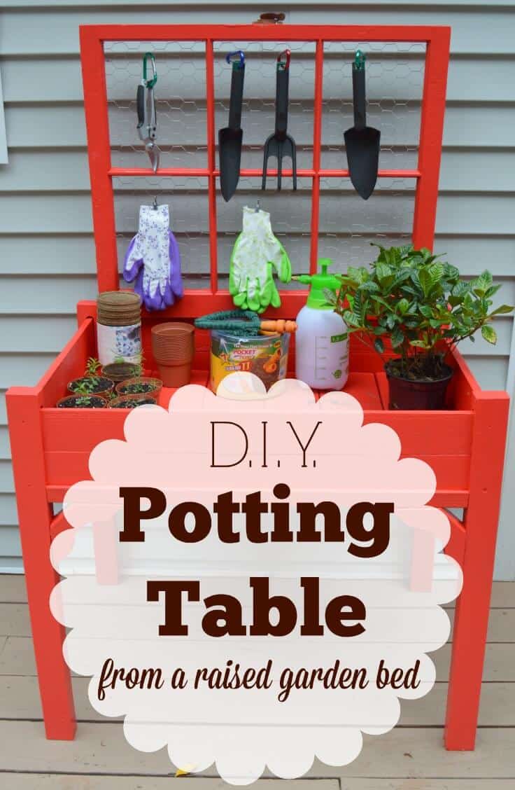 D.I.Y. Potting Table from a Raised Garden Bed