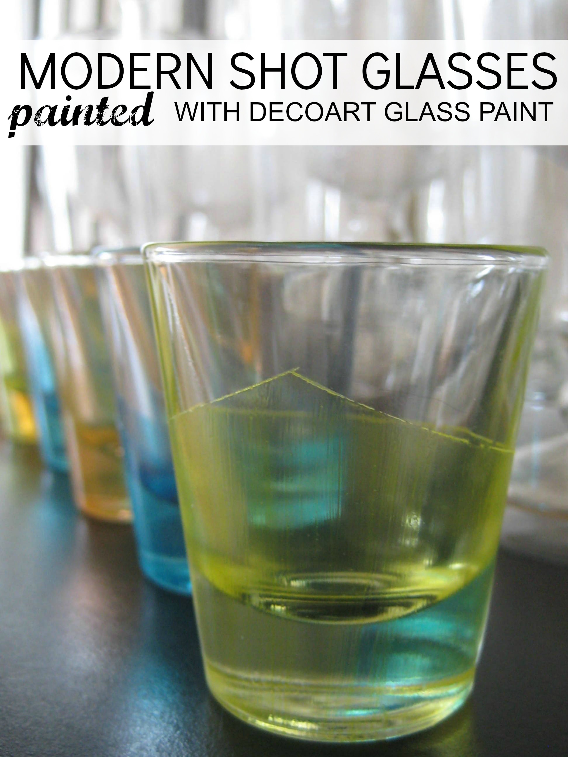 How to paint glass {shot glass} C.R.A.F.T.