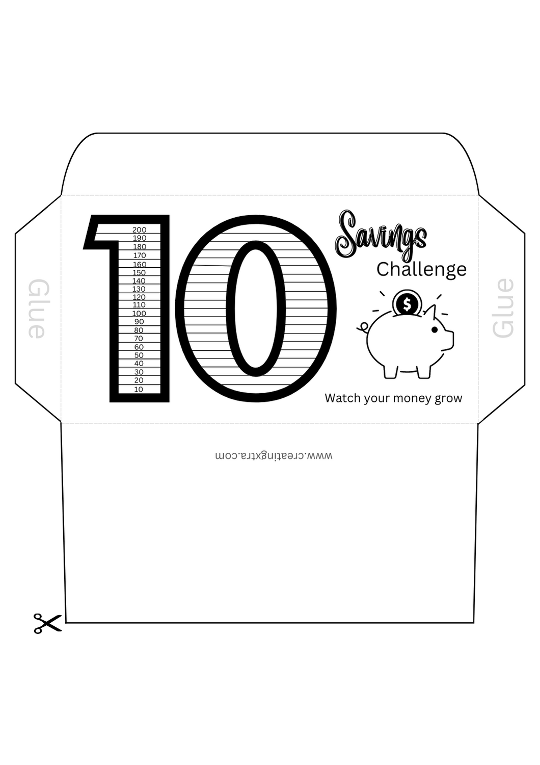 Money Savings Envelopes free Creating Xtra