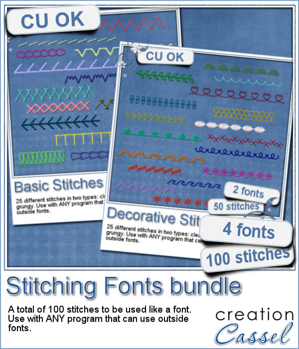 Stitching Fonts Bundle 5.99 Creation Cassel, Making Memories