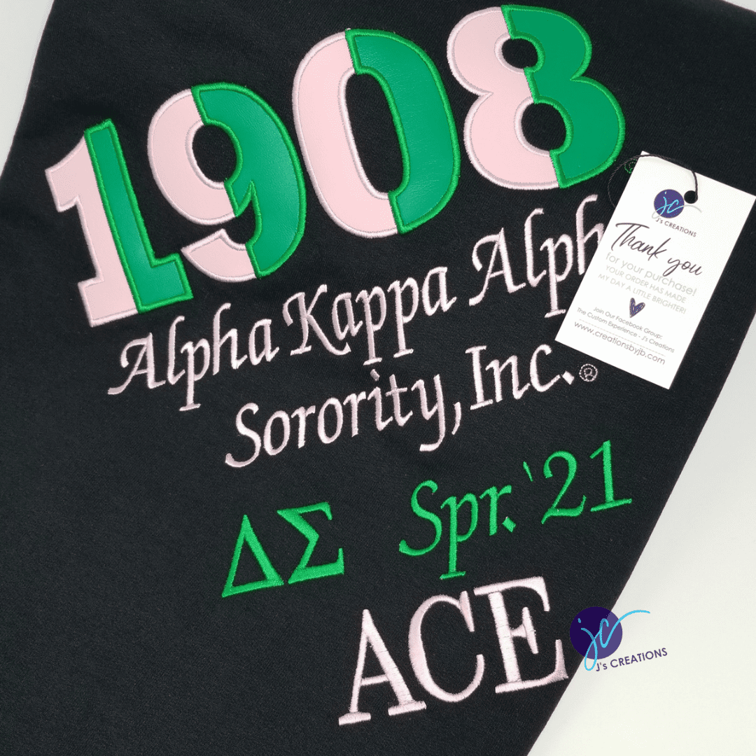 Alpha Kappa Alpha Split Embroidered Sorority Stadium Blanket, Sorority Blanket, AKA Blanket