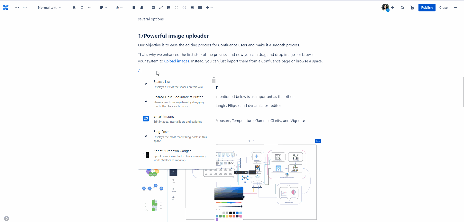 How to insert an image differently in Smart Images for Confluence