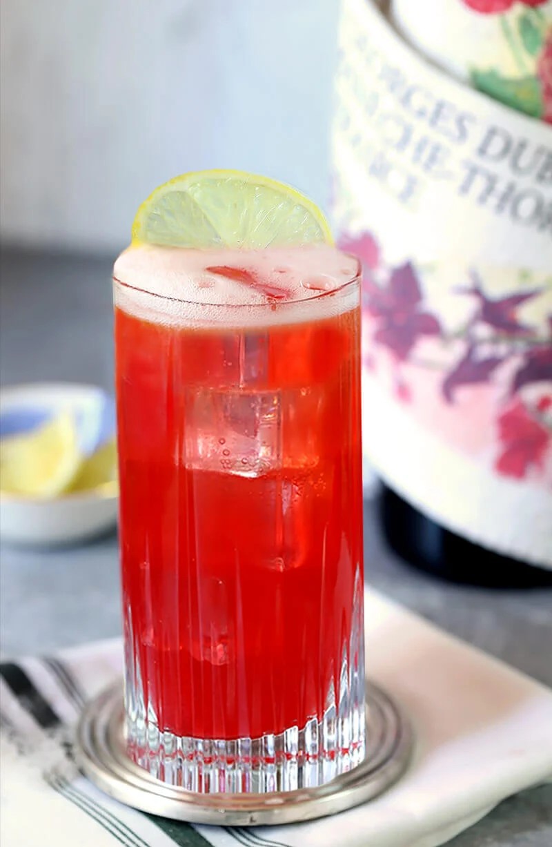 Sparkling Raspberry, Vodka, and Honey Cocktail Creative Culinary