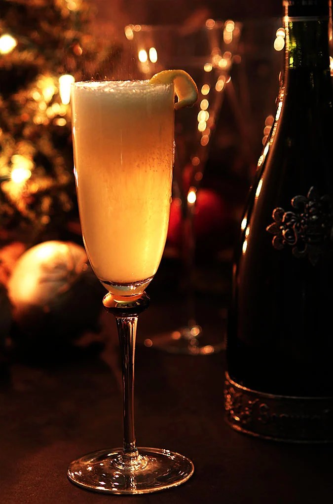 French 75 Champagne Cocktail for New Year's Eve Creative Culinary