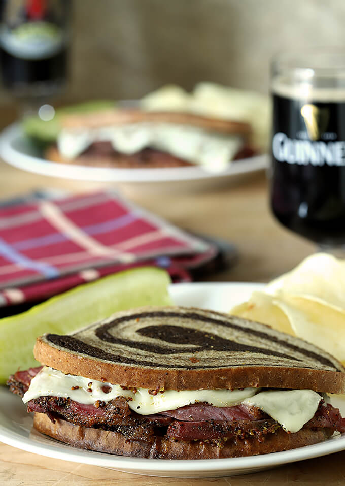 Home Cured Pastrami on Rye Sandwiches Creative Culinary