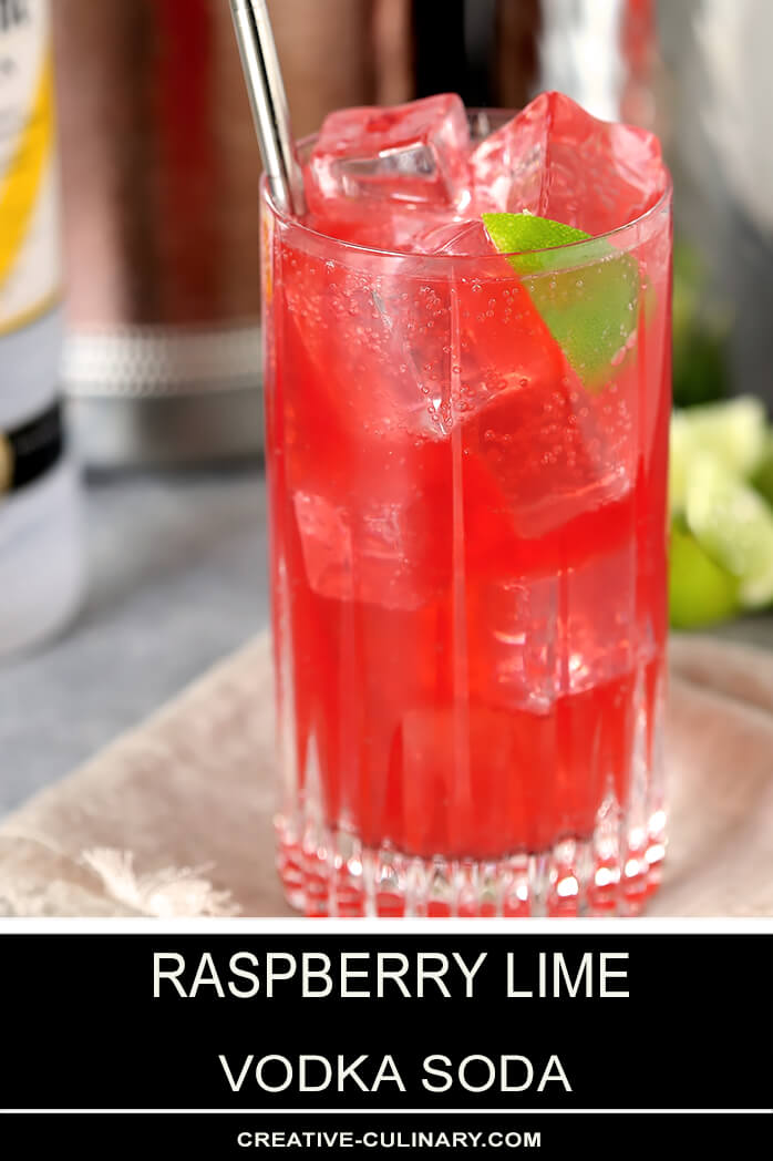 Raspberry Lime Vodka Soda Creative Culinary