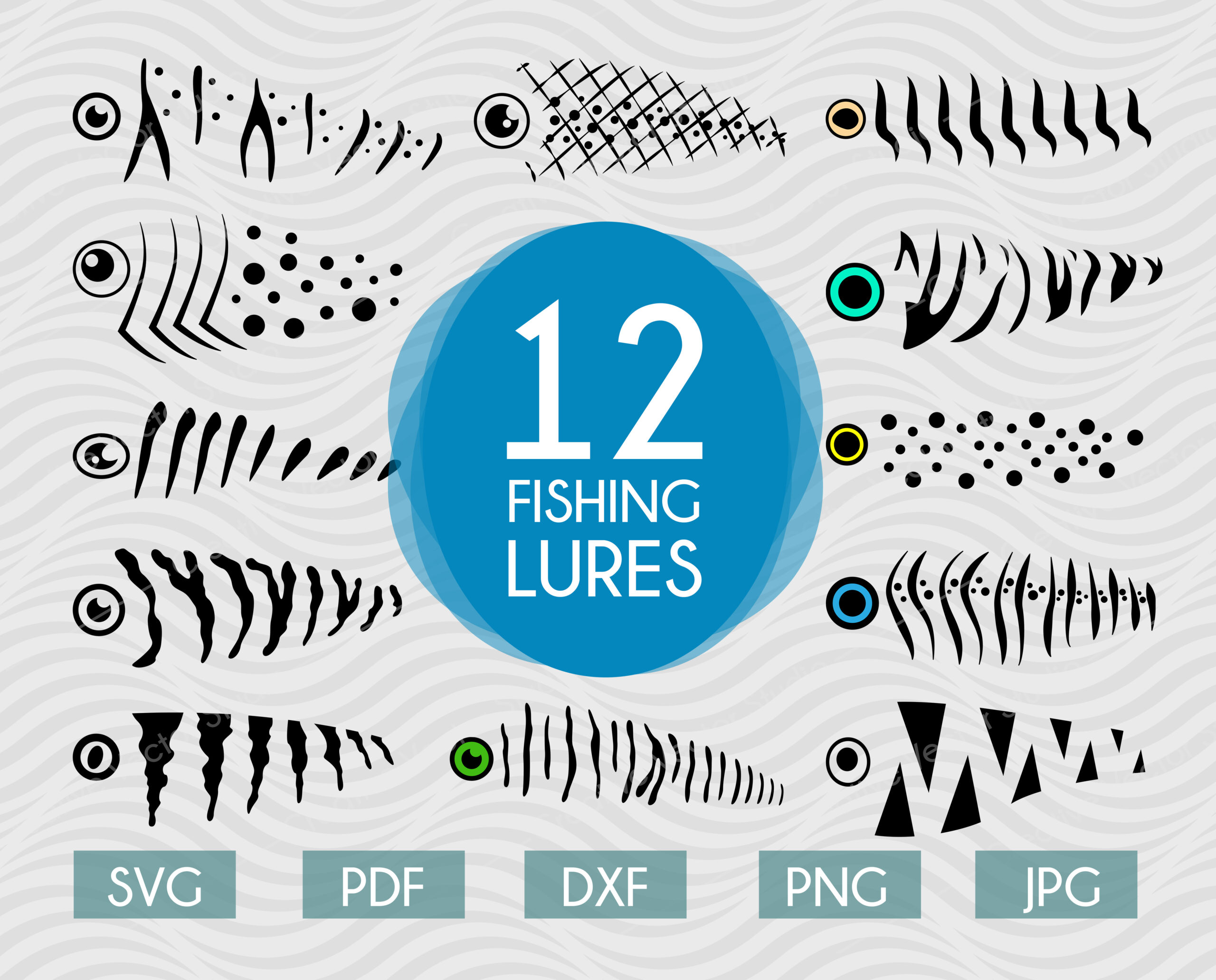 Fishing Lure SVG Bundle 1 Cut File Creative Vector Studio