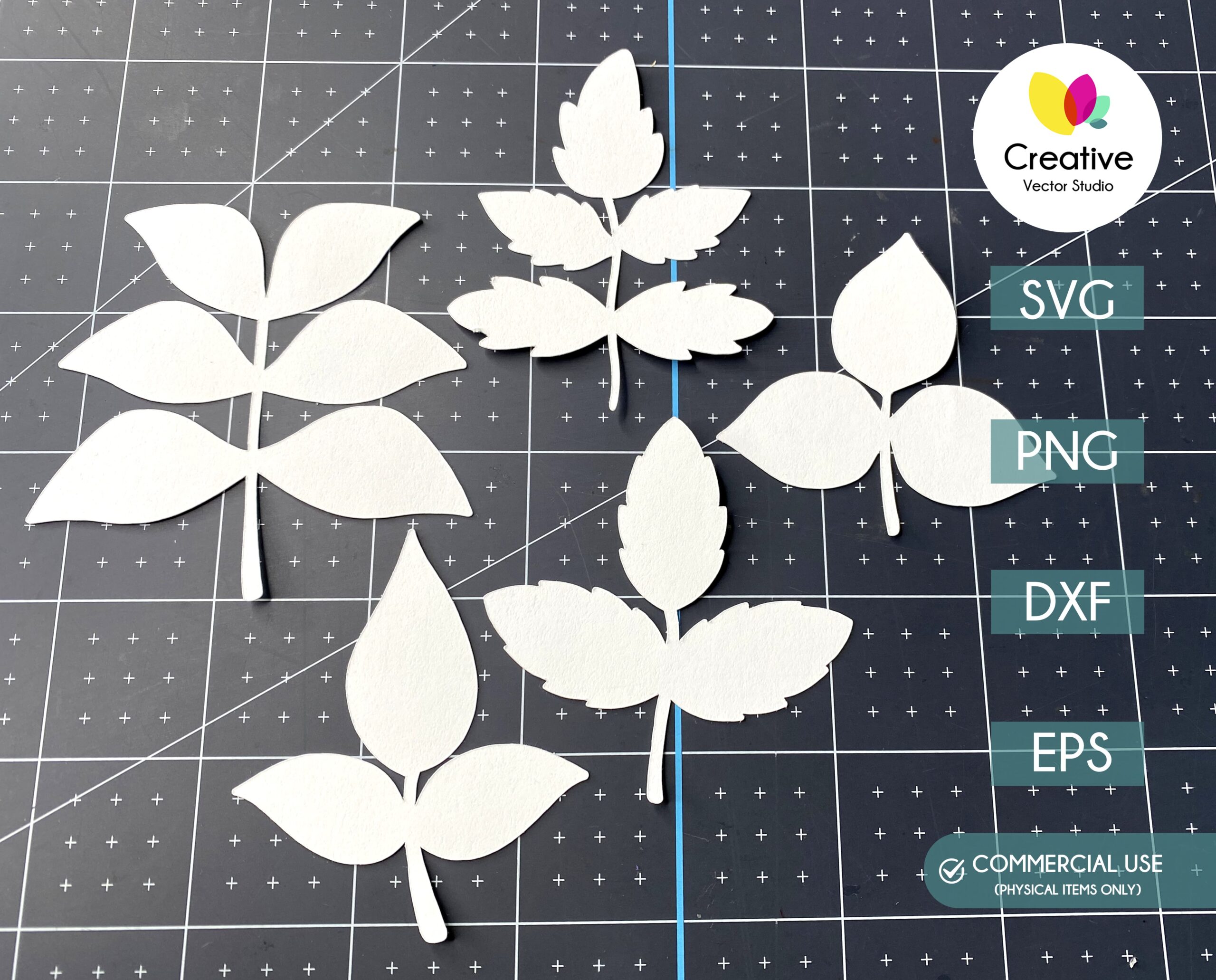 Flower Leaves SVG, PNG, DXF, EPS Creative Vector Studio
