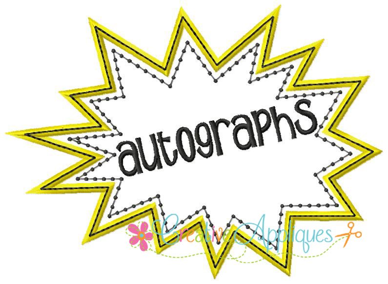 Autographs Frame Applique Creative Appliques