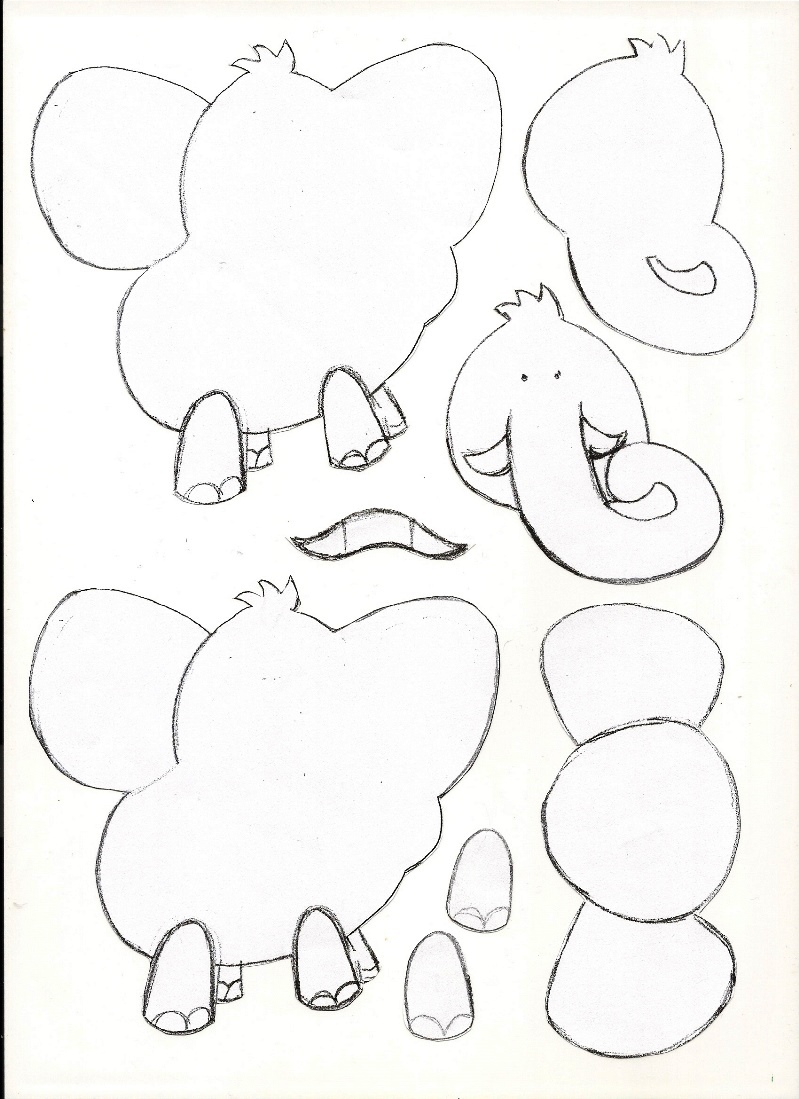 Cut Out Elephant Pattern
