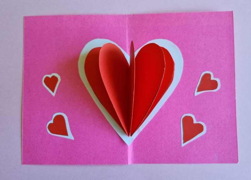 POP UP CARDS VALENTINES CARD Creative Art and Craft for Children
