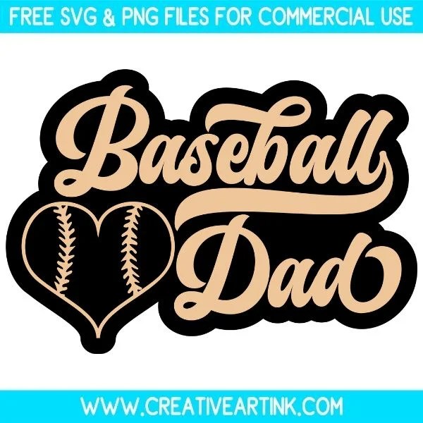 Baseball Dad SVG Free SVG Creativeartink
