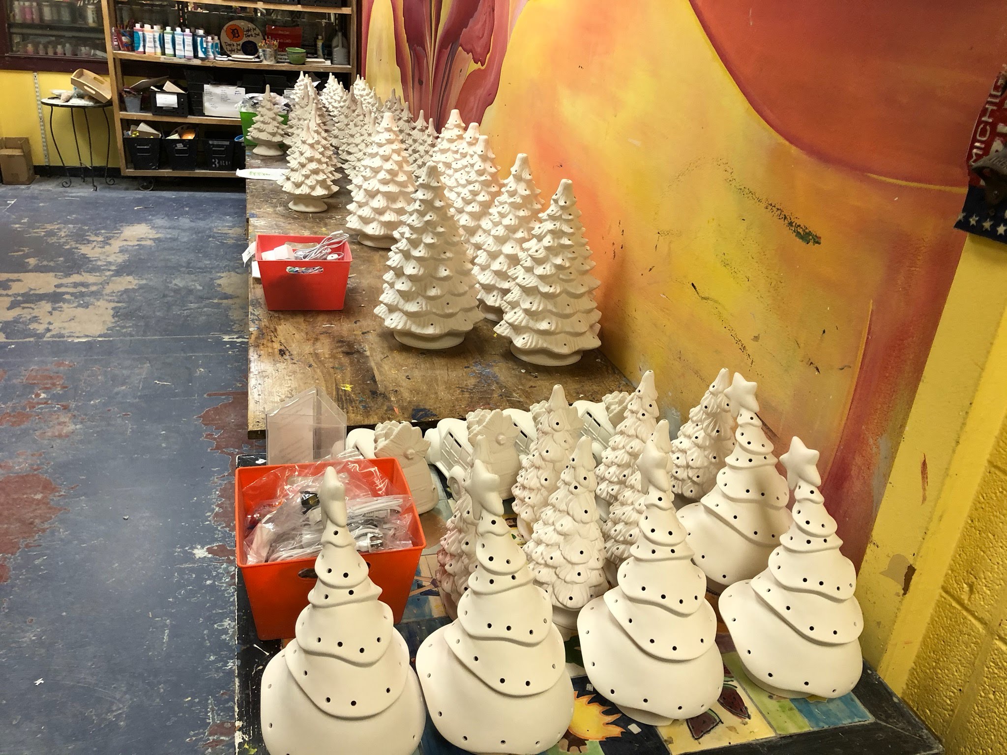 Vintage Ceramic Christmas Trees Creative Arts Studios Royal Oak