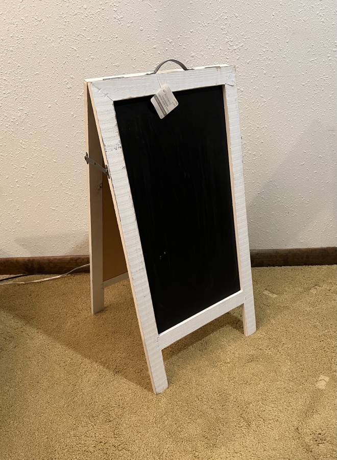 BRAND NEW White Ashland Chalkboard Tabletop Accent Creative Bargains