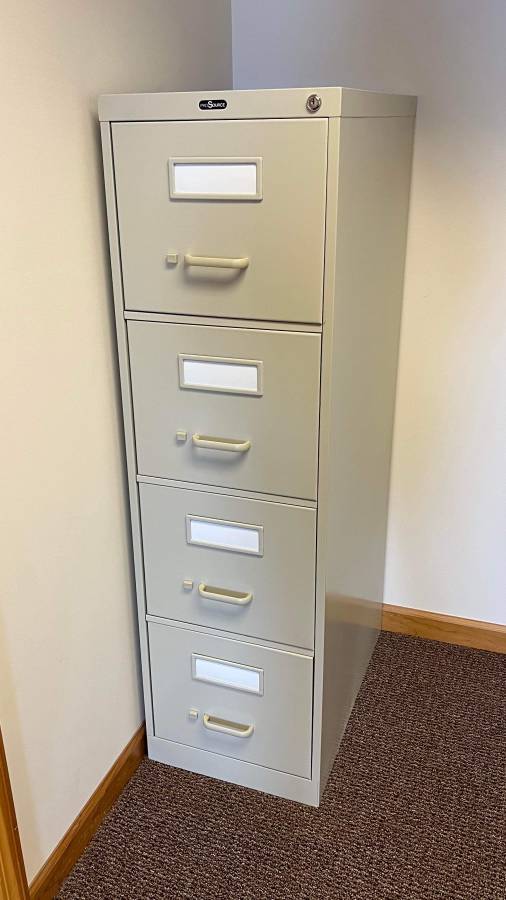 ProSource Putty Color 4Drawer Letter Size File with LOCK