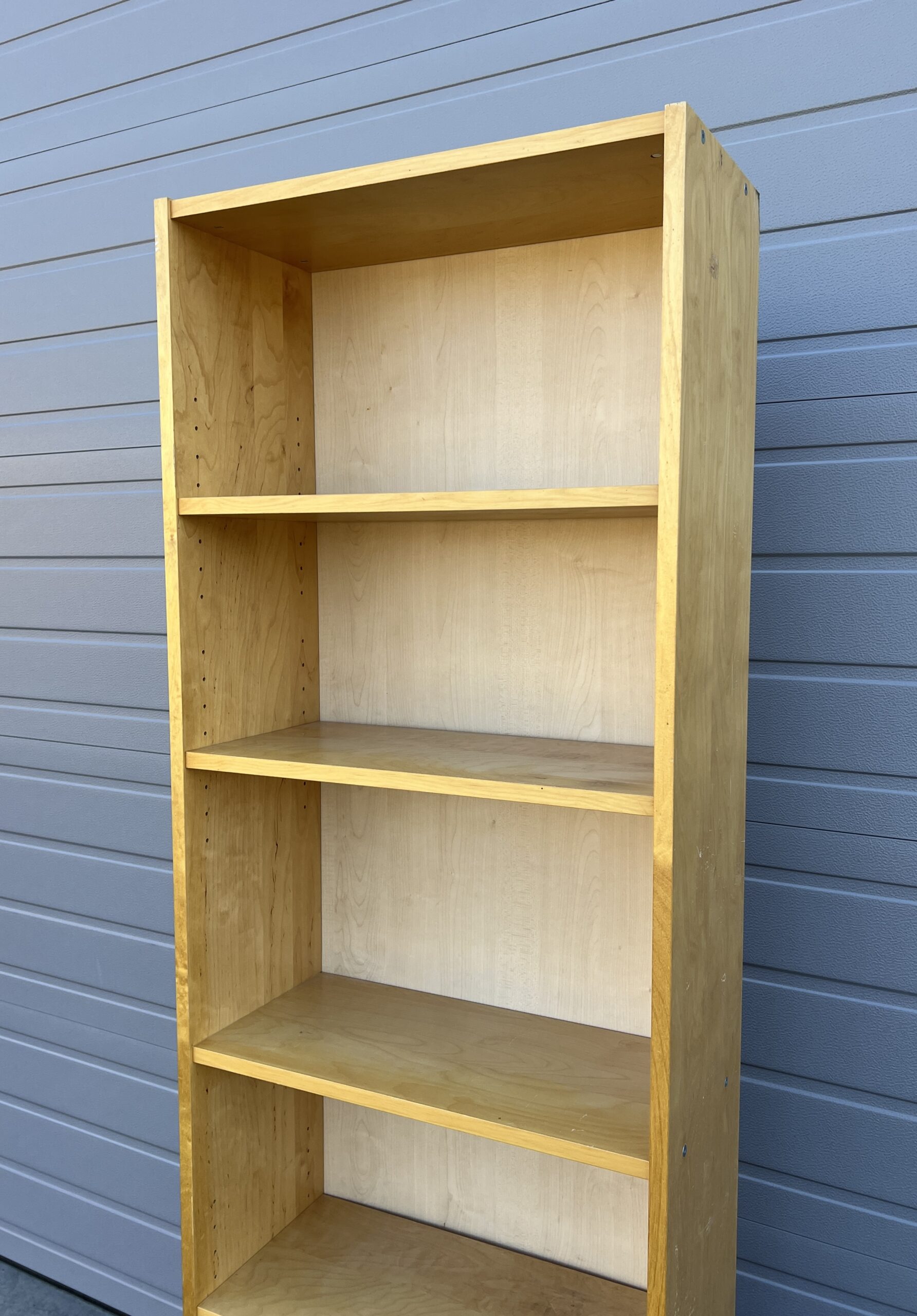 Tall Narrow Beige Pressboard Bookcase Creative Bargains